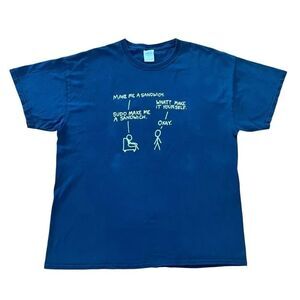 Vintage Make Me A Sandwich Graphic Print TShirt